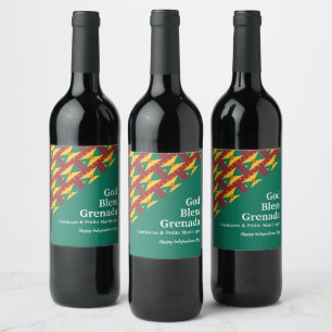 GOD BLESS   GRENADA Green   Grenadian Wine Label