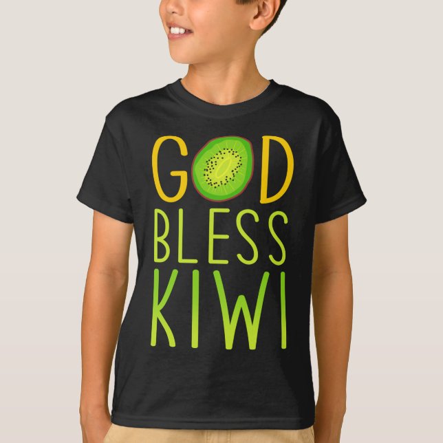 God Bless Kiwi - Fruit Love Kiwi T-Shirt (Front)