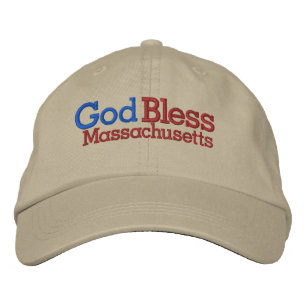 God Bless Massachusetts Embroidered Hat