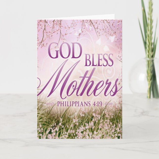 God Bless Mothers Card (Front)