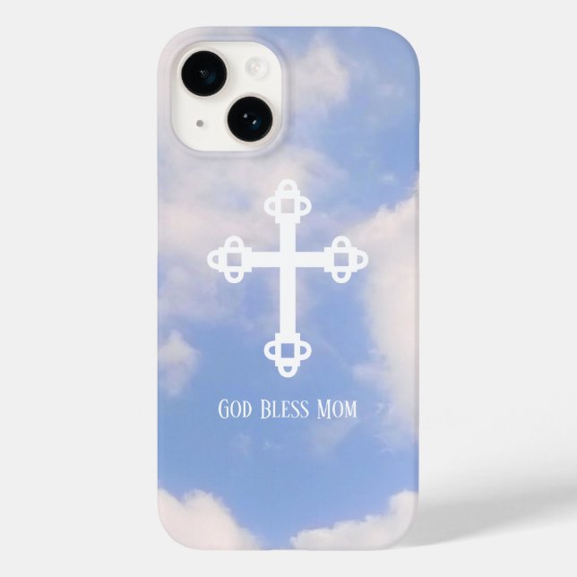 God Bless Mum Cross in the Sky Mother's Day Case-Mate iPhone Case (Back)