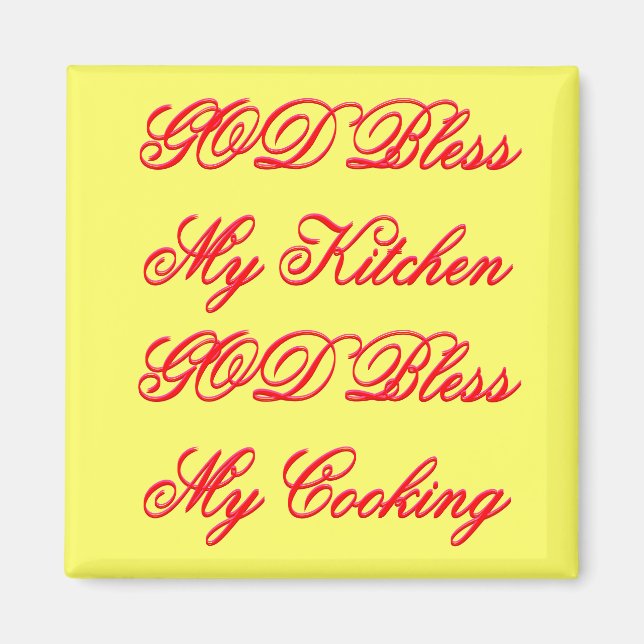 GOD Bless My Kitchen magnet (Front)