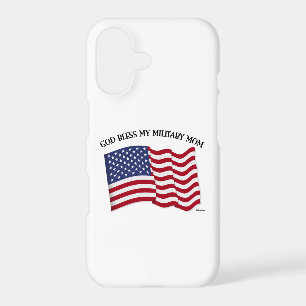 GOD BLESS MY MILITARY MOM with US flag