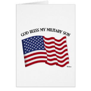 GOD BLESS MY MILITARY SON with US flag