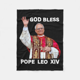 God Bless New Pe Leo Xiv Catholic Church Faith Sun Fleece Blanket