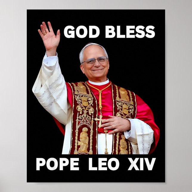 God Bless New Pe Leo Xiv Catholic Church Faith Sun Poster (Front)