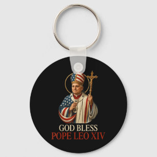 God Bless New Pope Leo Xiv Catholic Church Faith S Key Ring