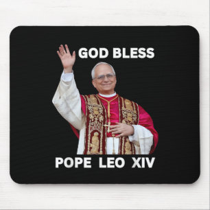 God Bless New Pope Leo Xiv Catholic Church Faith S Mouse Mat