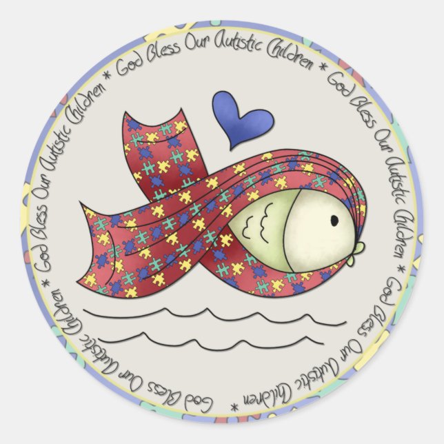 God Bless Our Autisic Children Sticker (Front)