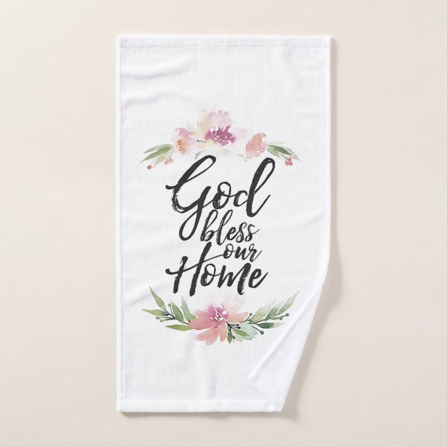 God bless our home bath towel set (Hand Towel)