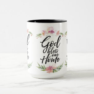 God bless our home mug