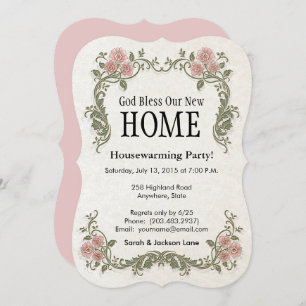 God Bless Our Home: Personalised Invitation