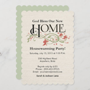 God Bless Our Home: Personalised Invitation