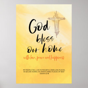 GOD BLESS OUR HOME POSTER