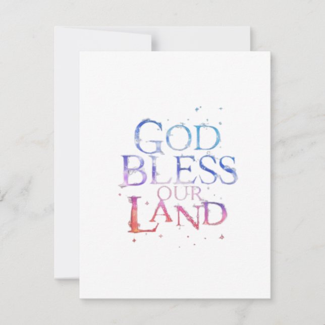 God Bless Our Land Card (Front)