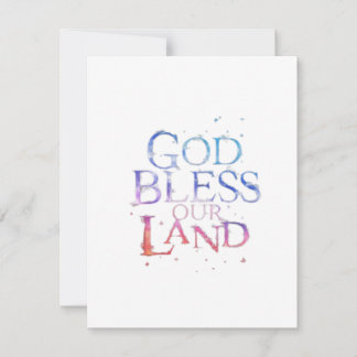 God Bless Our Land Card