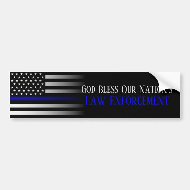 God Bless Our Nation’s Law Enforcement Bumper Sticker (Front)