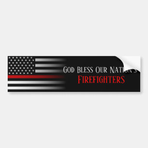 God Bless Our Nation's Firefighters Bumper Sticker