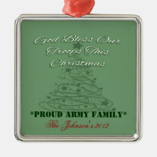 God Bless Our Troops Ornament