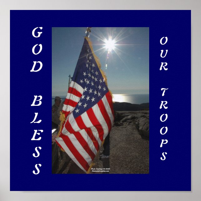 God Bless Our Troops Poster (Front)