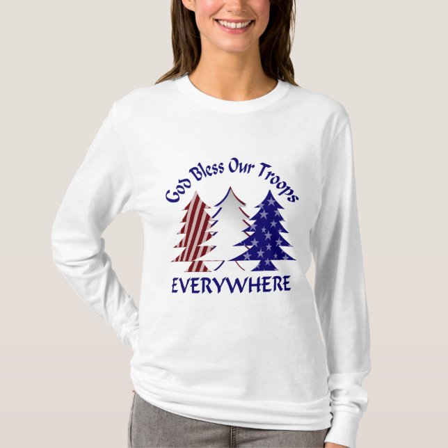 God Bless Our Troops T-Shirt (Front)