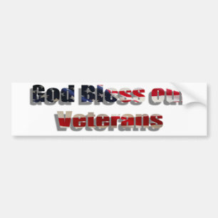 "God Bless Our Veterans" Bumper Sticker