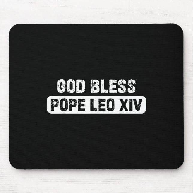 God Bless Pope Leo Us Pope Leo Xiv  Mouse Mat (Front)