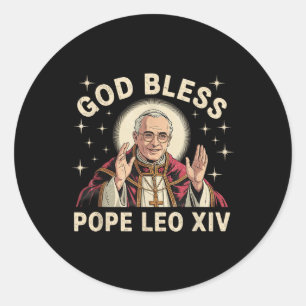 God Bless Pope Leo Xi Classic Round Sticker