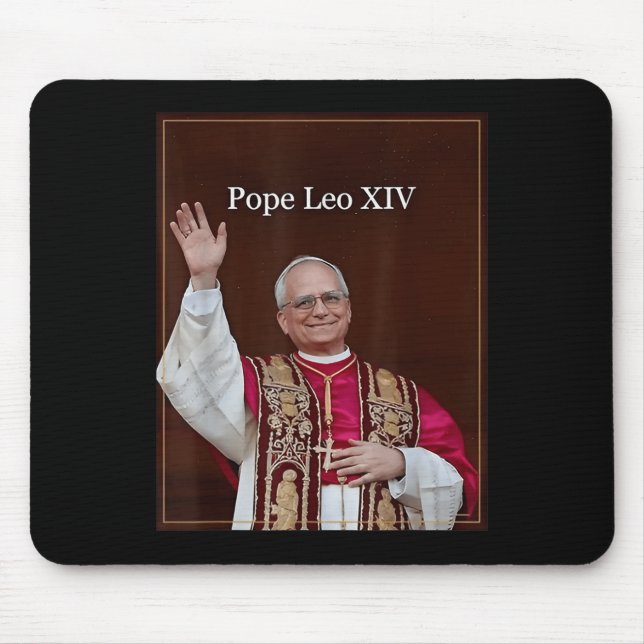 God Bless Pope Leo Xiv 1  Mouse Mat (Front)