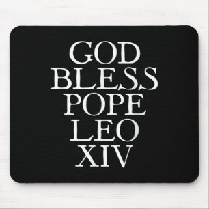 God Bless Pope Leo Xiv American Pope Papal Celebra Mouse Mat