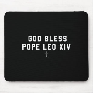 God Bless Pope Leo Xiv Christian Saying Quote Men Mouse Mat