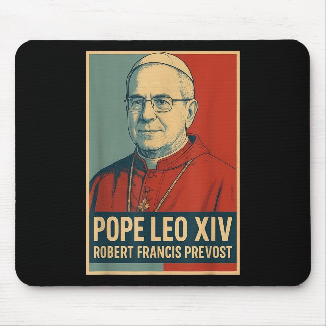 God Bless Pope Leo Xiv  Mouse Mat (Front)
