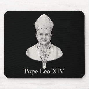 God Bless Pope Leo Xiv Portrait  Mouse Mat