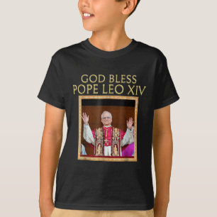 God Bless Pope Leo Xiv Portrait T-Shirt