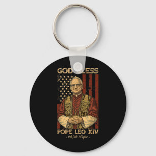 God Bless Pope Leo Xiv Robert Francis Prevost Amer Key Ring