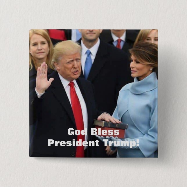 God Bless President Trump Button (Front)