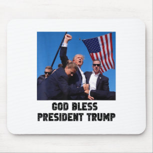 God Bless President Trump, Donald Trump 2024 _1 Mouse Mat