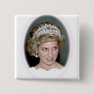 God Bless Princess Diana 15 Cm Square Badge