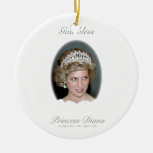 God Bless Princess Diana Ceramic Tree Decoration