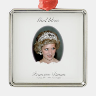 God Bless Princess Diana Metal Tree Decoration