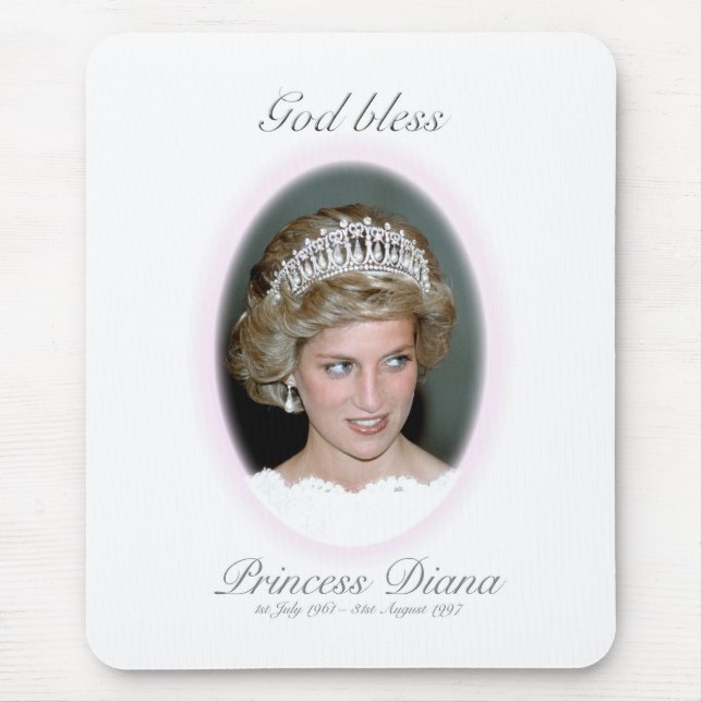 God Bless Princess Diana Mouse Mat (Front)