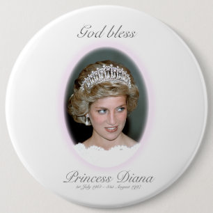 God Bless Princess Diana - Remembrance 6 Cm Round Badge