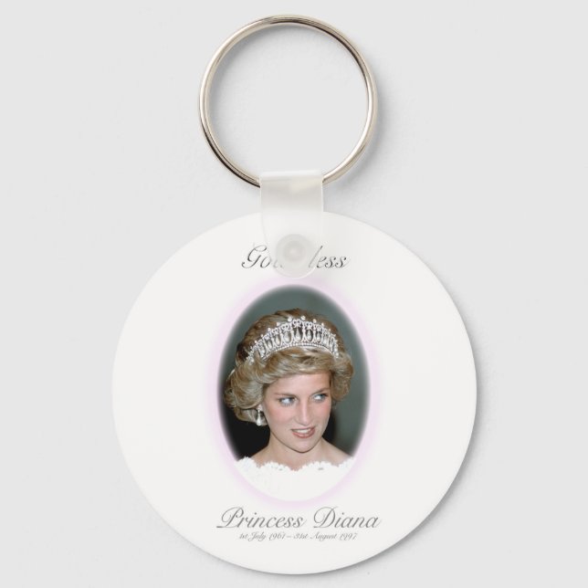 God Bless Princess Diana - Remembrance Key Ring (Front)