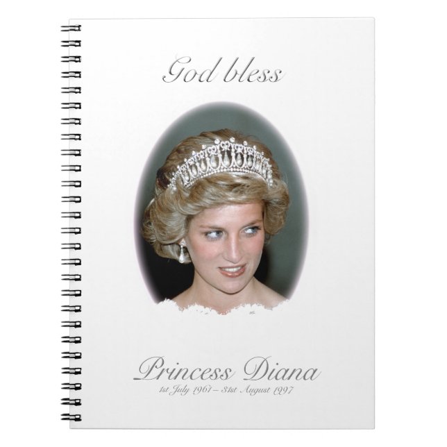 God Bless Princess Diana - Remembrance Notebook (Front)