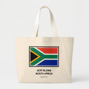 GOD BLESS SOUTH AFRICA LARGE TOTE BAG