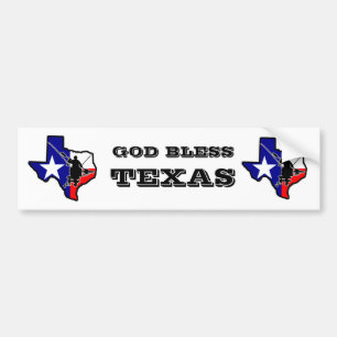 God Bless Texas Bumper Sticker