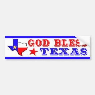 God Bless Texas Bumper Sticker