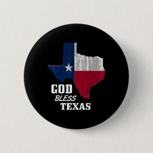 God Bless Texas Flag Texas Independence Day Blue R 6 Cm Round Badge