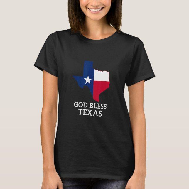 God Bless Texas Ohio for Men and Women T-Shirt (Front)