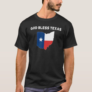 God Bless Texas Ohio Texas Maps T-Shirt